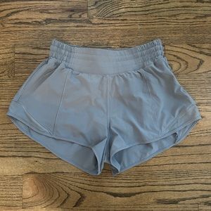 SOLD Lululemon Hotty Hot High-Rise 2.5” shorts in rhino grey